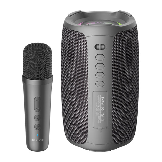 Zealot S61M RGB Rhythmic Light Karaoke Wireless Speaker, Style:Single Mic(Black) - Desktop Speaker by ZEALOT | Online Shopping UK | buy2fix