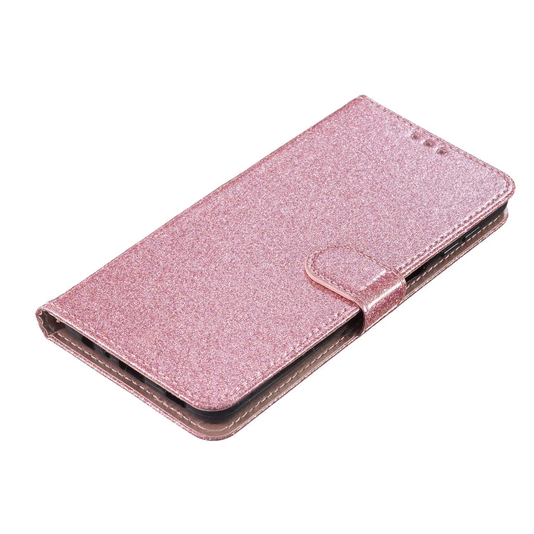 For iPhone 16 Pro Glitter Powder Flip Leather Phone Case(Rose Gold) - iPhone 16 Pro Cases by buy2fix | Online Shopping UK | buy2fix