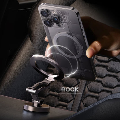 ROCK RAM0037 Car Magnetic Foldable Phone Holder(Black) - Car Holders by ROCK | Online Shopping UK | buy2fix