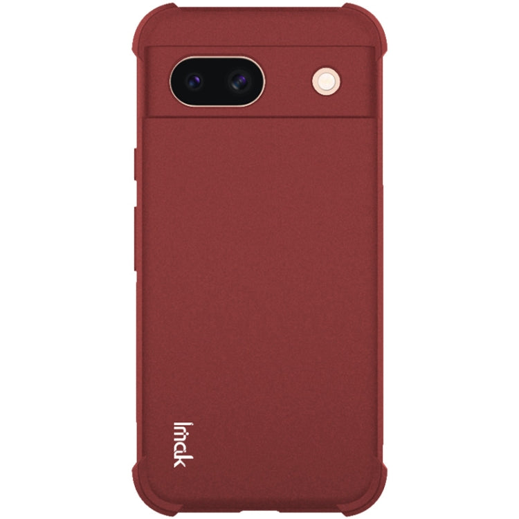 For Google Pixel 8a imak Shockproof Airbag TPU Phone Case(Matte Red) - Google Cases by imak | Online Shopping UK | buy2fix