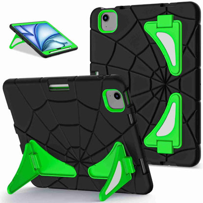 For iPad Air 11 2024 Silicone + PC Shockproof Protective Tablet Case(Black Green) - iPad Air 11 2024 Cases by buy2fix | Online Shopping UK | buy2fix