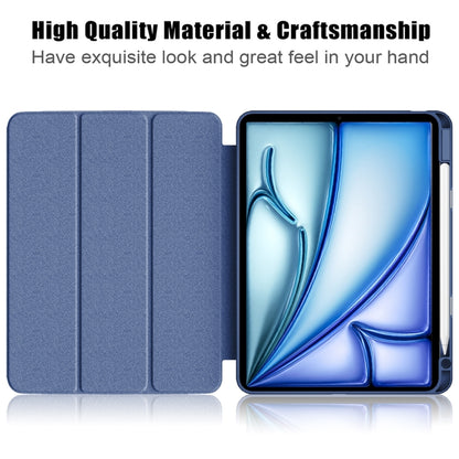 For iPad Air 11 2024 / Pro 11 2022 Acrylic 3-Fold Smart Leather Tablet Case(Dark Blue) - iPad Air 11 2024 Cases by buy2fix | Online Shopping UK | buy2fix