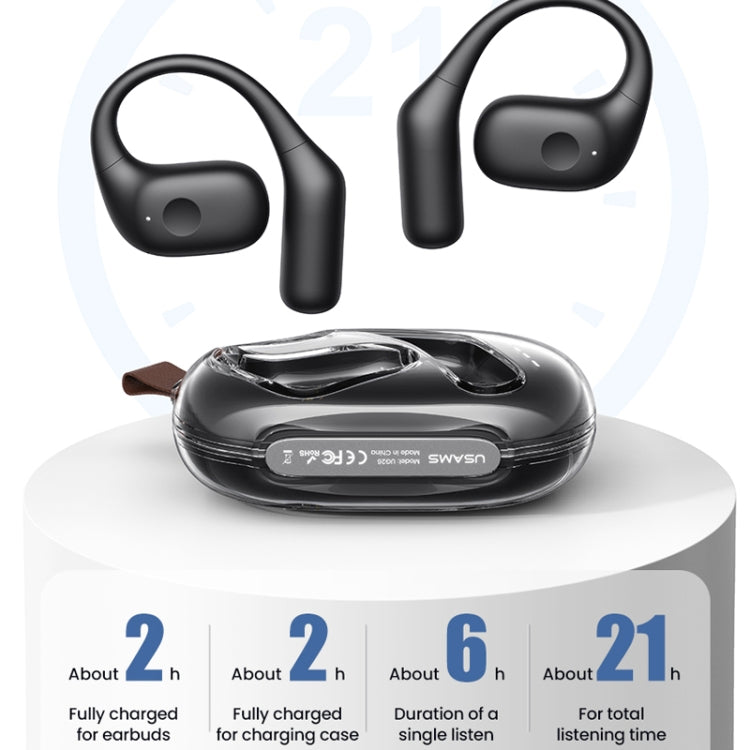 USAMS UG26 OWS Ear-hook Bluetooth 5.3 Earphone(White) - TWS Earphone by USAMS | Online Shopping UK | buy2fix