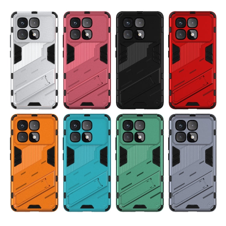 For Redmi K70 Ultra Global Punk Armor 2 in 1 PC + TPU Phone Case with Holder(Red) - Xiaomi Cases by buy2fix | Online Shopping UK | buy2fix