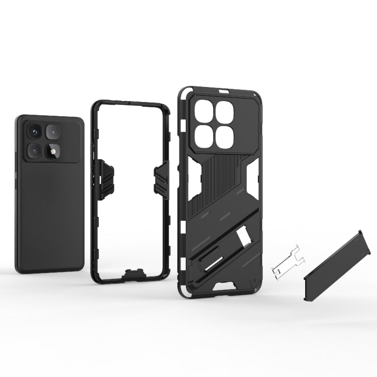 For Redmi K70 Ultra Global Punk Armor 2 in 1 PC + TPU Phone Case with Holder(Light Red) - Xiaomi Cases by buy2fix | Online Shopping UK | buy2fix