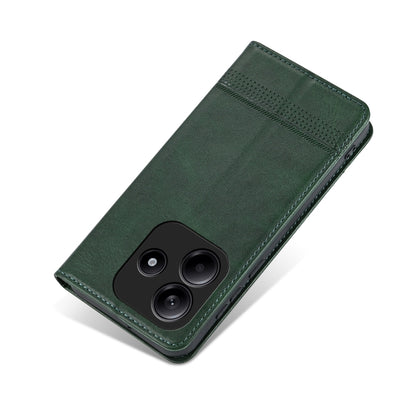 For Redmi Note 14 5G AZNS Magnetic Calf Texture Flip Leather Phone Case(Dark Green) - Note 14 Cases by AZNS | Online Shopping UK | buy2fix