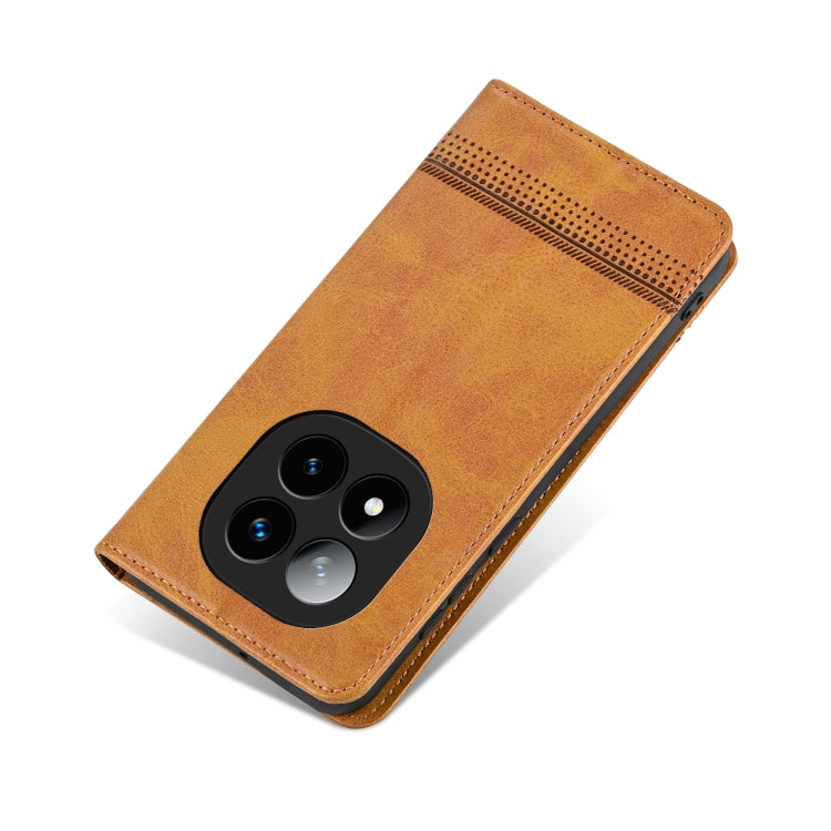 For Redmi Note 14 Pro 5G AZNS Magnetic Calf Texture Flip Leather Phone Case(Light Brown) - Note 14 Pro Cases by AZNS | Online Shopping UK | buy2fix