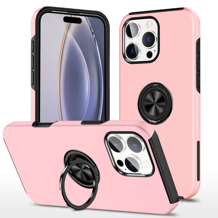 For iPhone 16 Pro Magnetic Ring Holder Phone Case(Rose Gold) - iPhone 16 Pro Cases by buy2fix | Online Shopping UK | buy2fix