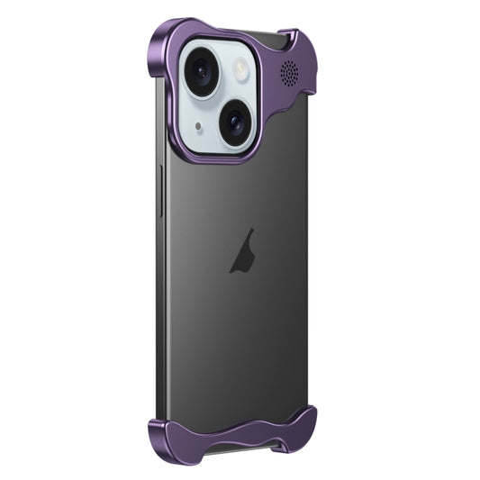 For iPhone 15 Plus Aromatherapy Alloy Frameless Phone Case(Purple) - iPhone 15 Plus Cases by buy2fix | Online Shopping UK | buy2fix