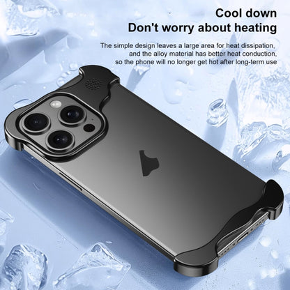 For iPhone 16 Pro Aromatherapy Alloy Frameless Phone Case(Black) - iPhone 16 Pro Cases by buy2fix | Online Shopping UK | buy2fix