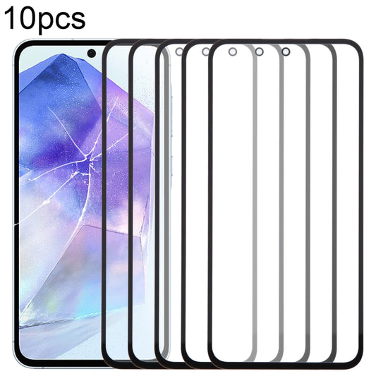 For Samsung Galaxy A55 SM-A556B 10pcs Front Screen Outer Glass Lens with OCA Optically Clear Adhesive - Outer Glass Lens by buy2fix | Online Shopping UK | buy2fix