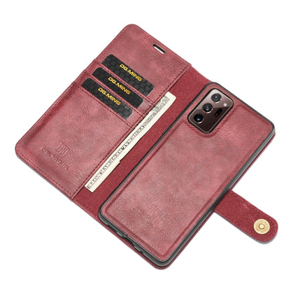 For Samsung Galaxy Note20 Ultra DG.MING Crazy Horse Texture Flip Detachable Magnetic Leather Case with Holder & Card Slots & Wallet(Red) - Galaxy Note20 Ultra Cases by DG.MING | Online Shopping UK | buy2fix