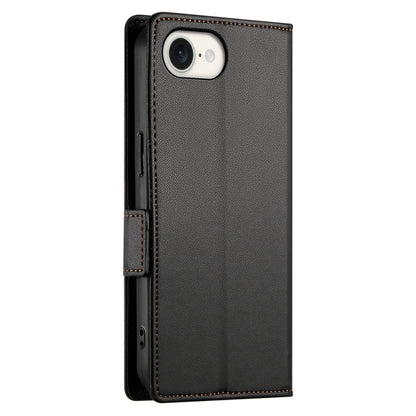 For iPhone SE 2024 Side Buckle Magnetic Frosted Leather Phone Case(Black) - More iPhone Cases by buy2fix | Online Shopping UK | buy2fix