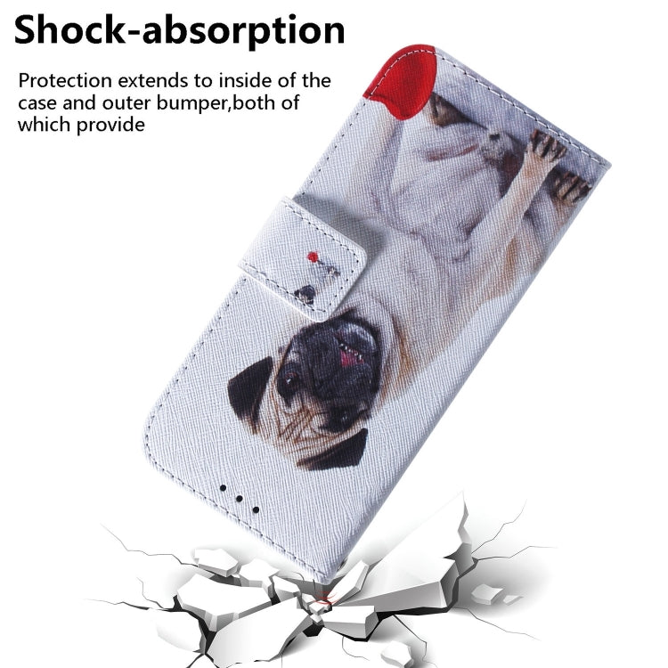 For Xiaomi Redmi K70 Pro / K70 Coloured Drawing Flip Leather Phone Case(Pug) - K70 Cases by buy2fix | Online Shopping UK | buy2fix