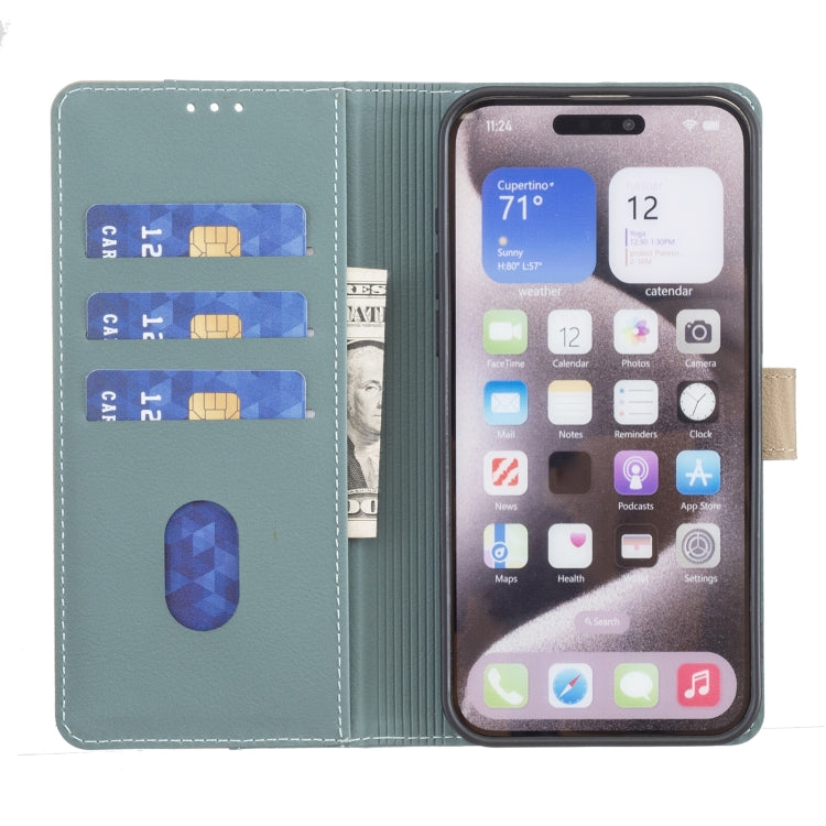 For iPhone 16 Color Matching RFID Anti-theft Leather Phone Case(Green) - iPhone 16 Cases by buy2fix | Online Shopping UK | buy2fix