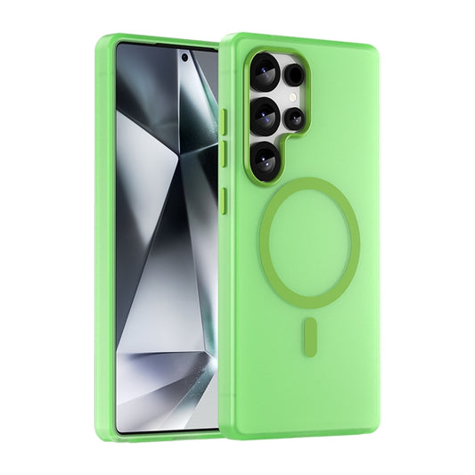 For Samsung Galaxy S25 Ultra MagSafe Frosted Translucent TPU + PC Full Coverage Phone Case(Green) - Galaxy S25 Ultra 5G Cases by buy2fix | Online Shopping UK | buy2fix