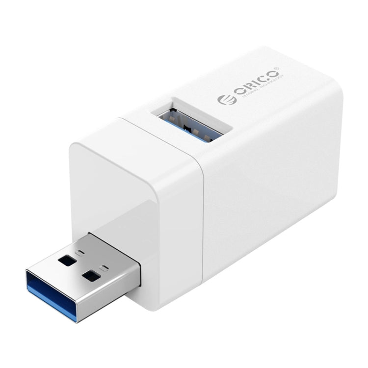 ORICO MINI-U32 3 in 1 USB Interface ABS Plastic Mini HUB Adapter(White) - USB 3.0 HUB by ORICO | Online Shopping UK | buy2fix