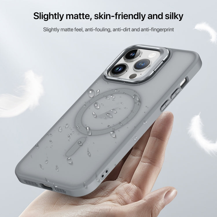 For iPhone 13 Skin Feel Lens Holder Magsafe Phone Case(Transparent) - iPhone 13 Cases by buy2fix | Online Shopping UK | buy2fix