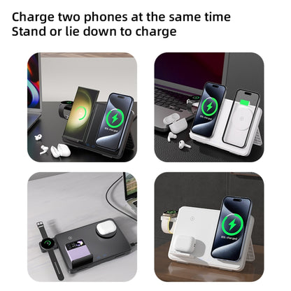 C30 15W 3 in 1 Magnetic Wireless Charger with Night Light(Black) - Wireless Charger by buy2fix | Online Shopping UK | buy2fix