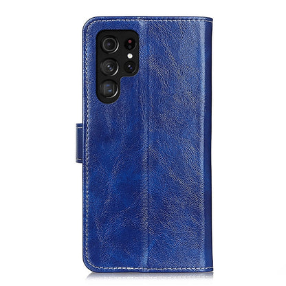 For Samsung Galaxy S25 Ultra 5G Retro Crazy Horse Texture Leather Phone Case(Blue) - Galaxy S25 Ultra 5G Cases by buy2fix | Online Shopping UK | buy2fix