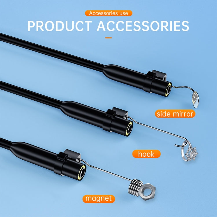 AN112 2 in 1 USB-C / Type-C + 8 Pin Interface 8mm HD Industry Endoscope, Length:10m Soft Tube -  by buy2fix | Online Shopping UK | buy2fix