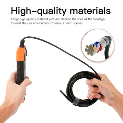 T20 4.3 inch IPS Screen 8mm Single Camera IP67 Waterproof Hard Cable Digital Endoscope, Length:5m(Black Orange) -  by buy2fix | Online Shopping UK | buy2fix