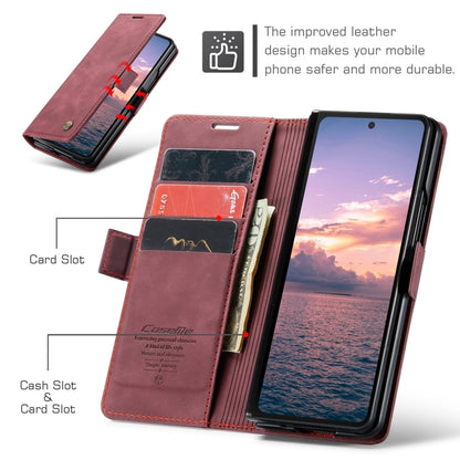 For Samsung Galaxy Z Fold6 5G CaseMe 013 Multifunctional Horizontal Flip Leather Phone Case(Wine Red) - Galaxy Z Fold6 5G Cases by CaseMe | Online Shopping UK | buy2fix