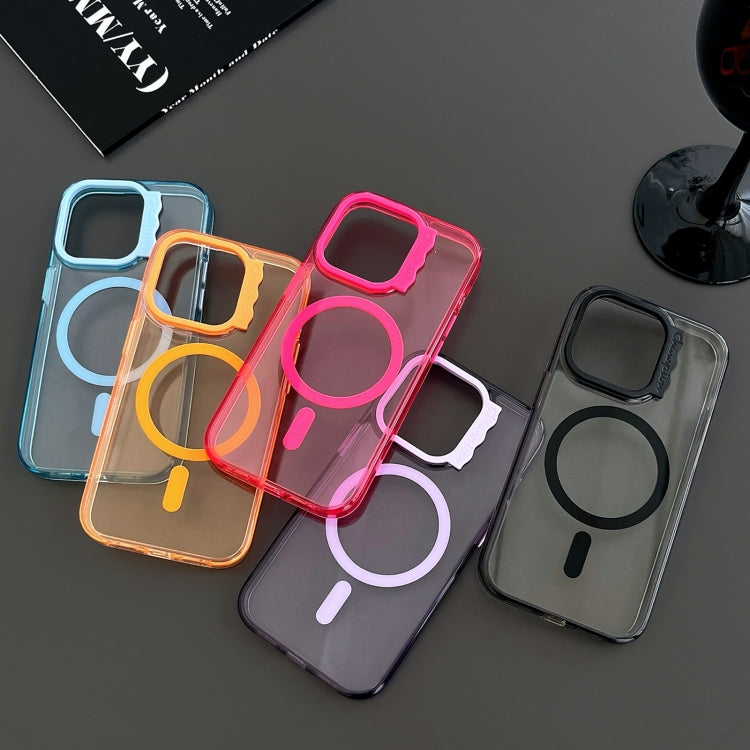 For iPhone 13 Pro Max MagSafe Colorful Wavy Circle PC Hybrid TPU Phone Case(Rose Red) - iPhone 13 Pro Max Cases by buy2fix | Online Shopping UK | buy2fix