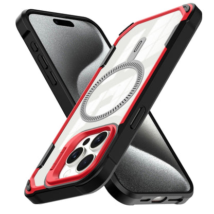 For iPhone 13 Pro Max Transparent Acrylic MagSafe Lens Holder Phone Case(Red) - iPhone 13 Pro Max Cases by buy2fix | Online Shopping UK | buy2fix