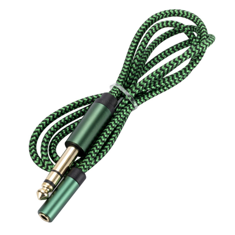 6.35mm Male to 3.5mm Female Audio Adapter Cable, Length:0.5m(Green) - Aux Cable by buy2fix | Online Shopping UK | buy2fix