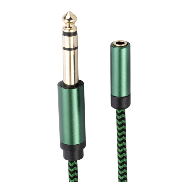 6.35mm Male to 3.5mm Female Audio Adapter Cable, Length:1m(Green) - Aux Cable by buy2fix | Online Shopping UK | buy2fix