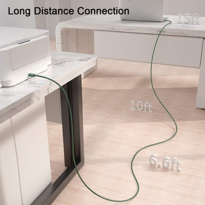 USB 2.0 to Square Port A/B Printer Adapter Cable, Length:1m(Green) - USB Cable by buy2fix | Online Shopping UK | buy2fix