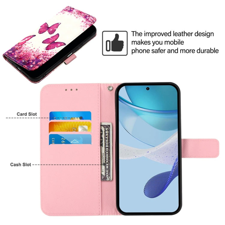 For OnePlus 12 Global 3D Painting Horizontal Flip Leather Phone Case(Rose Butterfly) - OnePlus Cases by buy2fix | Online Shopping UK | buy2fix