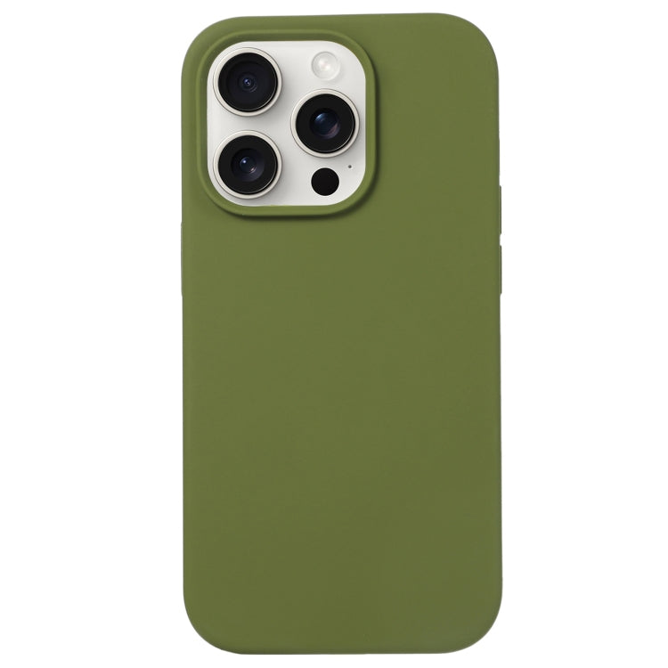 For iPhone 16 Pro Max Liquid Silicone Phone Case(Pine Green) - iPhone 16 Pro Max Cases by buy2fix | Online Shopping UK | buy2fix