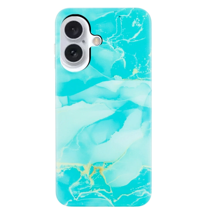 For iPhone 16 IMD Marble TPU Phone Case(Green) - iPhone 16 Cases by buy2fix | Online Shopping UK | buy2fix