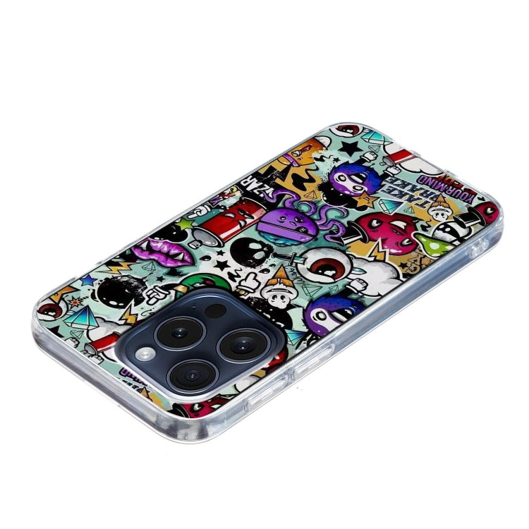 For iPhone 16 Pro Max Colored Drawing Pattern TPU Phone Case(Graffiti) - iPhone 16 Pro Max Cases by buy2fix | Online Shopping UK | buy2fix