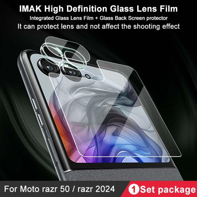 For Motorola Razr 50 1 Sets imak Integrated Lens Film + Glass Rear Screen Sticker - Motorola Tempered Glass by imak | Online Shopping UK | buy2fix