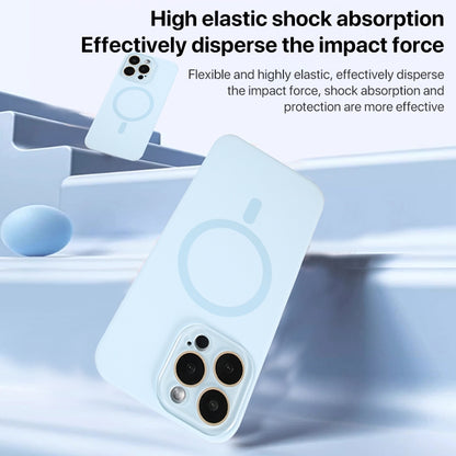 For iPhone 15 Pro Max MagSafe Liquid Silicone Full Coverage Phone Case with Lens Film(White) - iPhone 15 Pro Max Cases by buy2fix | Online Shopping UK | buy2fix