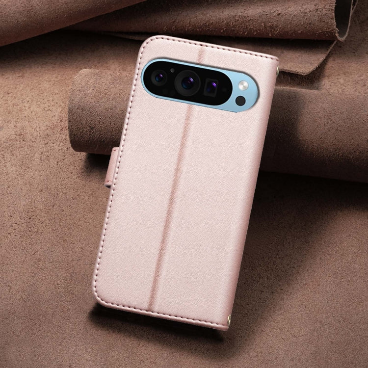 For Google Pixel 9 Square Texture Leather Phone Case(Rose Gold) - Google Cases by buy2fix | Online Shopping UK | buy2fix