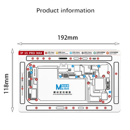 For iPhone 15 Plus MaAnt Double-sided Screw Positioning Flexible Soft Magnetic Pad - Magnetic Screws Mat by buy2fix | Online Shopping UK | buy2fix