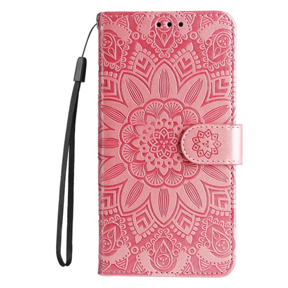 For Redmi K70 Ultra Embossed Sunflower Leather Phone Case(Rose Gold) - Xiaomi Cases by buy2fix | Online Shopping UK | buy2fix