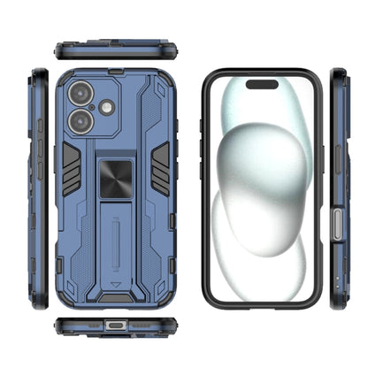 For iPhone 16 Supersonic PC + TPU Holder Phone Case(Grey) - iPhone 16 Cases by buy2fix | Online Shopping UK | buy2fix