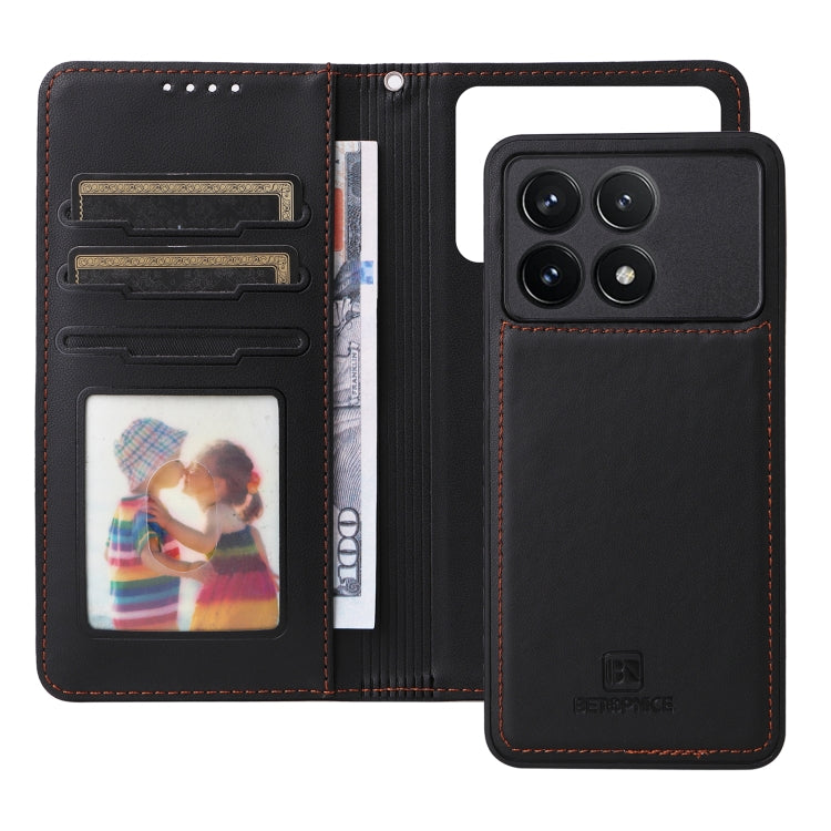 For Redmi K70 / K70 Pro BETOPNICE BN-005 2 in 1 Detachable Imitate Genuine Leather Phone Case(Black) - Xiaomi Cases by BETOPNICE | Online Shopping UK | buy2fix