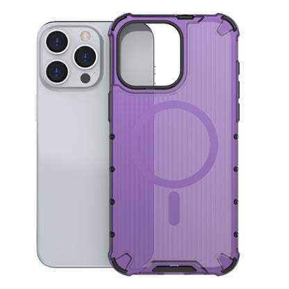 For iPhone 11 Pro Grating Airbag Shockproof MagSafe Frosted Phone Case(Purple) - iPhone 11 Pro Cases by buy2fix | Online Shopping UK | buy2fix