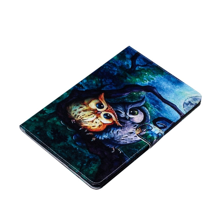 For Samsung Galaxy Tab S7 T870 (2020) 3D Colored Drawing Horizontal Flip Leather Case with Holder & Card Slot & Wallet(Oil Painting Owl) - Other Galaxy Tab PC by buy2fix | Online Shopping UK | buy2fix