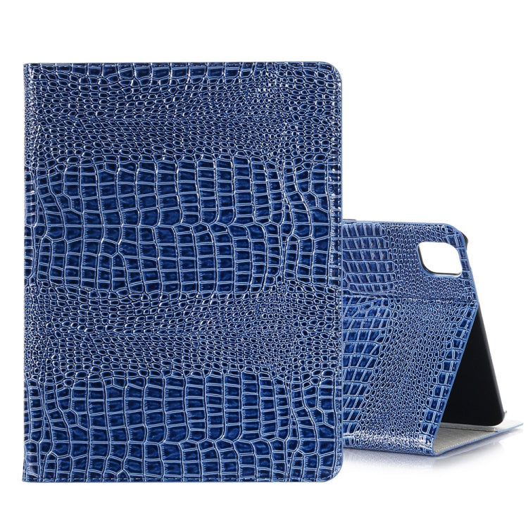 For iPad Pro 13  2024 Crocodile Texture Leather Tablet Case(Blue) - iPad Pro 13 2024 Cases by buy2fix | Online Shopping UK | buy2fix