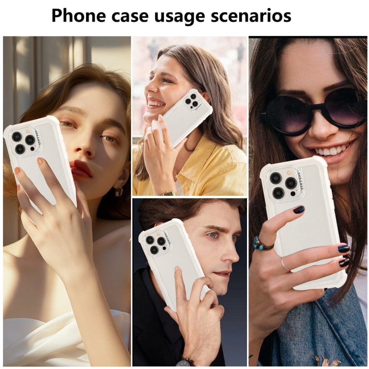 For iPhone 16 Pro Max Transparent Matte TPU Hybrid PC 3-in-1 Phone Case(White) - iPhone 16 Pro Max Cases by buy2fix | Online Shopping UK | buy2fix