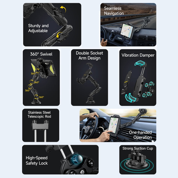 Ulefone UAN02 Armor Mount Max Car Phone Tablet Holder(Black) - Universal Car Holders by Ulefone | Online Shopping UK | buy2fix