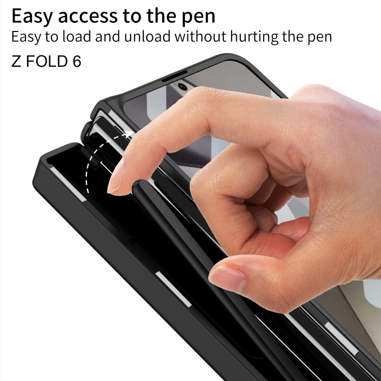 For Samsung Galaxy Z Fold6 GKK Integrated Folding Alloy Shell PC Phone Case with Pen Box, Not Included Pen(Mountain Gray) - Galaxy Z Fold6 5G Cases by GKK | Online Shopping UK | buy2fix