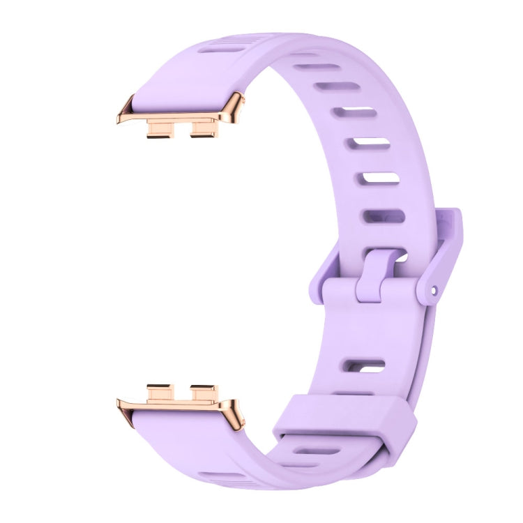 For Honor Band 9 MIJOBS Flat Hole Breathable TPU Watch Band(Taro Purple Rose Gold) - Watch Bands by MIJOBS | Online Shopping UK | buy2fix